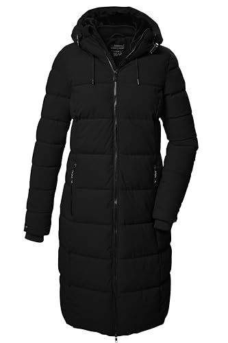 killtec Damen Steppmantel/Funktionsmantel in Daunenoptik mit Kapuze KOW 56 WMN QLTD CT, schwarz, 40, 41810-000 im Sale